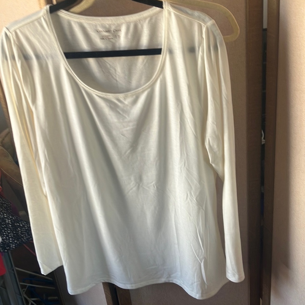 FINAL MARKDOWN Coldwater Creek Elegant Cream Long Sleeve Top X-Large